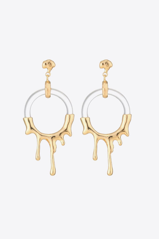 Zinc Alloy and Resin Drop Earrings - Body By J'ne