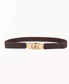 Zinc Alloy Buckle Elastic PU Belt - Body By J'ne