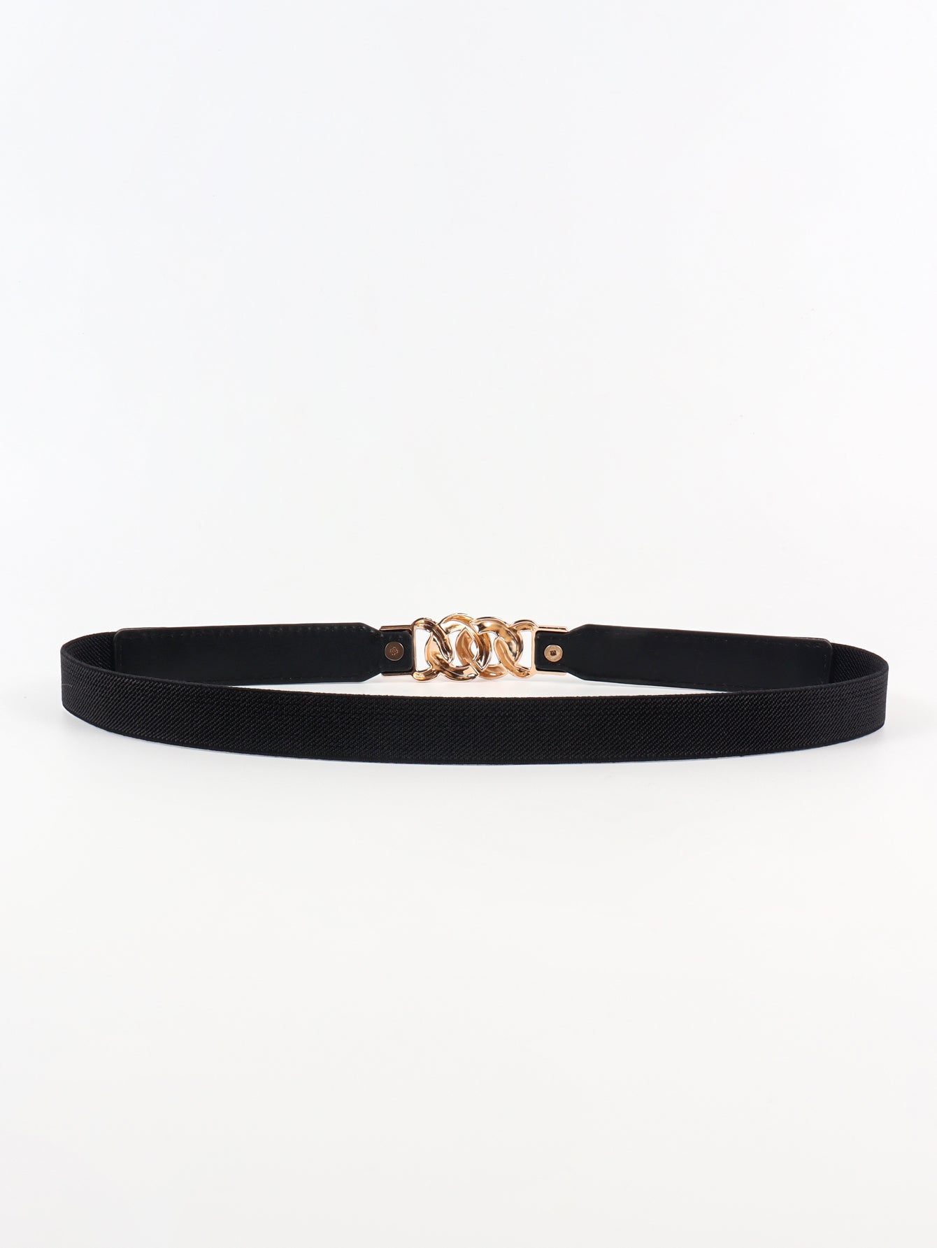 Zinc Alloy Buckle Elastic PU Belt - Body By J'ne