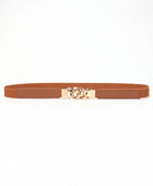 Zinc Alloy Buckle Elastic PU Belt - Body By J'ne