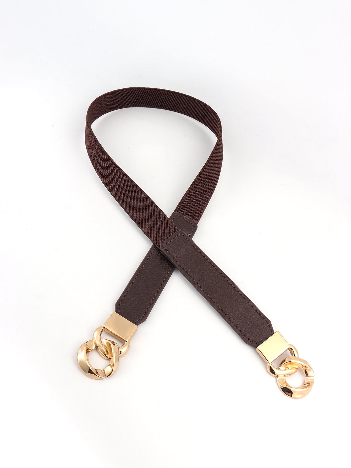 Zinc Alloy Buckle Elastic PU Belt - Body By J'ne