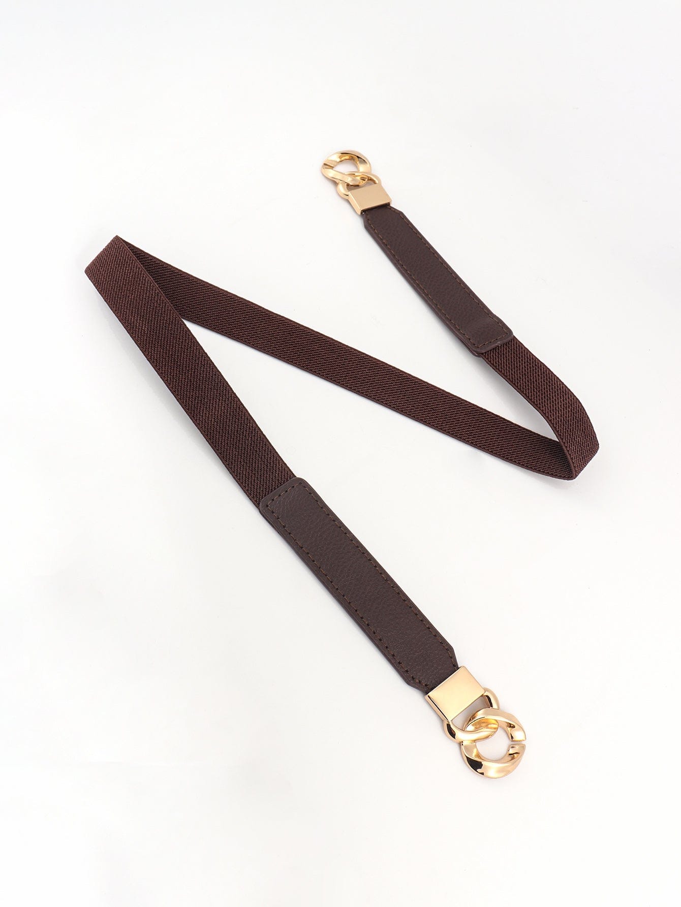 Zinc Alloy Buckle Elastic PU Belt - Body By J'ne