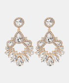 Zinc Alloy Frame Glass Stone Dangle Earrings - Body By J'ne