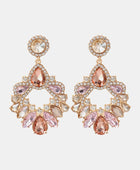 Zinc Alloy Frame Glass Stone Dangle Earrings - Body By J'ne