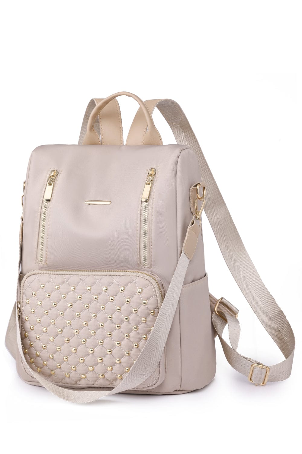 Zipper Pocket Beaded Backpack - Body By J'ne