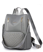 Zipper Pocket Beaded Backpack - Body By J'ne