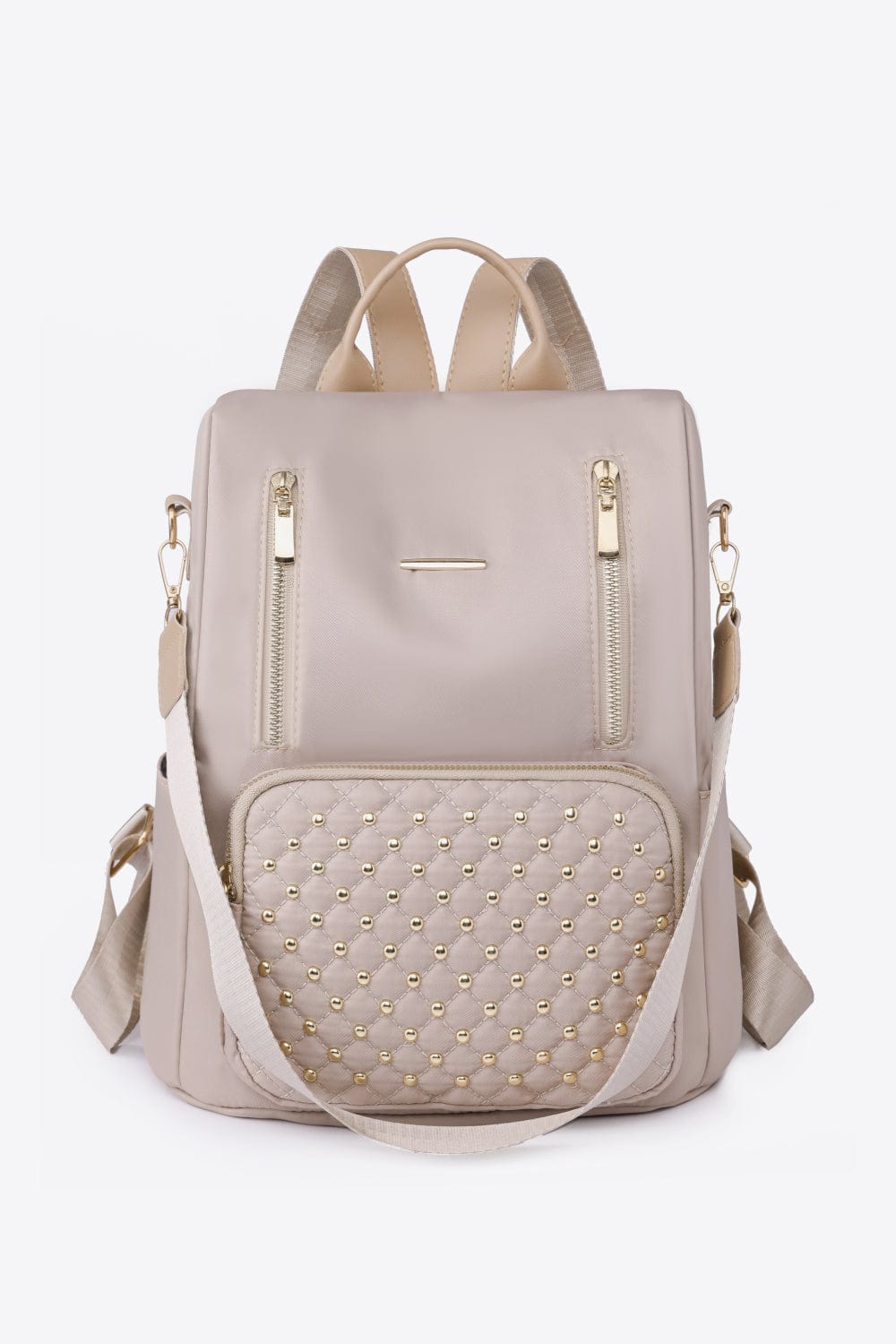 Zipper Pocket Beaded Backpack - Body By J'ne