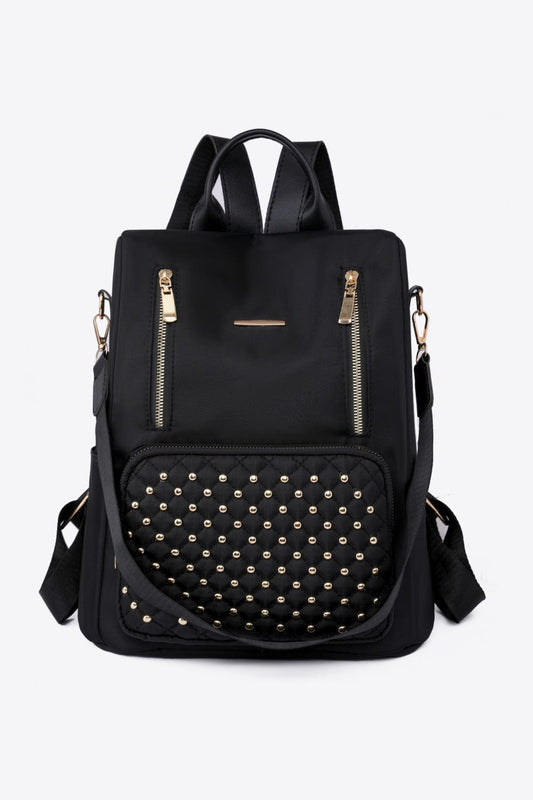 Zipper Pocket Beaded Backpack - Body By J'ne