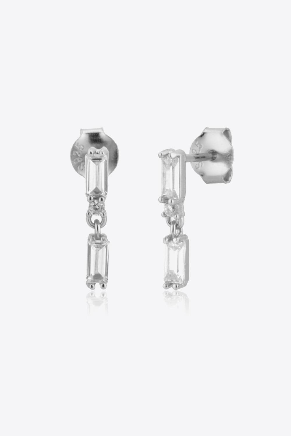 Zircon 925 Sterling Silver Drop Earrings - Body By J'ne