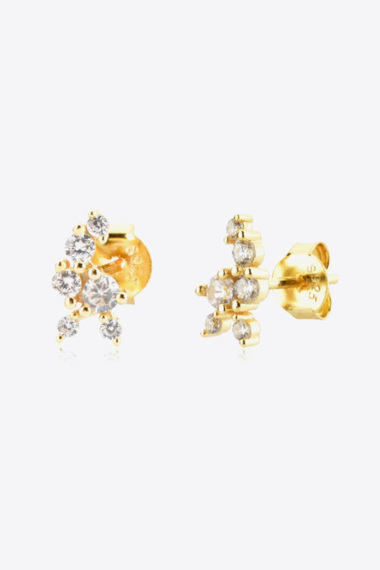 Zircon 925 Sterling Silver Stud Earrings - Body By J'ne