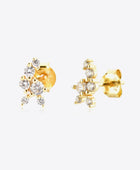 Zircon 925 Sterling Silver Stud Earrings - Body By J'ne